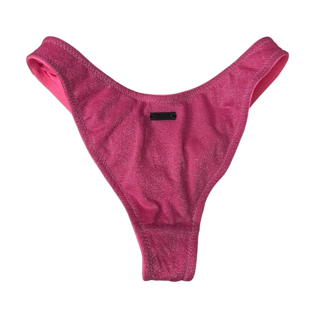 Triangl Swimwear Mica Nell Pink Sparkle Bikini Bottom Cheeky Women's Size XXS